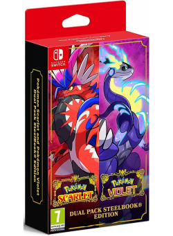 Pokemon Scarlet and Pokemon Violet Dual Pack SteelBook Edition (Nintendo Switch)